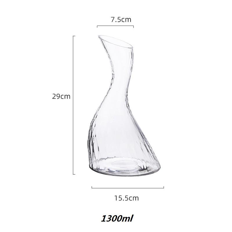 

1300ML Big Decanter Handmade Crystal Red Wine Brandy Champagne Glasses Decanter Bottle Jug Pourer Aerator for Family Bar чистий