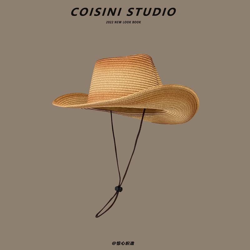 

Западная ковбойская шляпа ретро с плавным переходом соломенная шляпа летняя дорожная шляпа для защиты от солнца детская шляпа для рыбалки на открытом воздухе для альпинизма Average Size