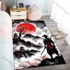 Samurai Red Sun Mountain Scene Pattern Rug Carpets for Bedroom Living Room Sofa Mat Creative Door Mat Cloakroom Home Decor