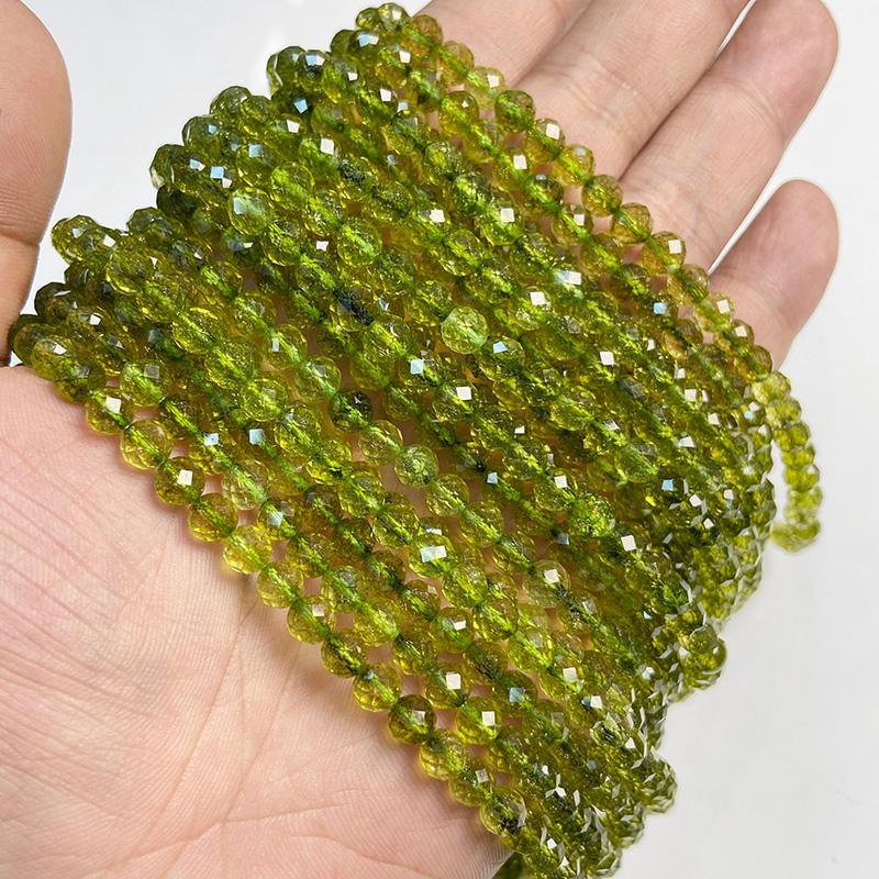 6MM Faceted Round Spacer Gem Stone Beads Loose Crystal Quartz Jaspers Bead For Beadwork Jewelry Making Women Bracelet Necklace