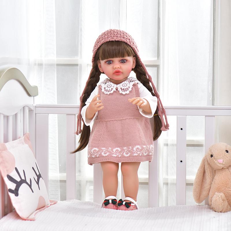 55Cm Soft Rubber Simulation Rebirth Doll Russian Conversation Vinyl Doll Children's Doll Toy
