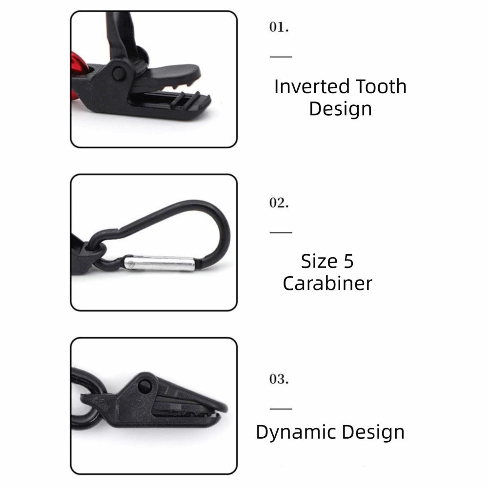 40Pcs Plastic Alligator Tent Clips Anti-Skid Awning Tarpaulin Clips Outdoor Camping