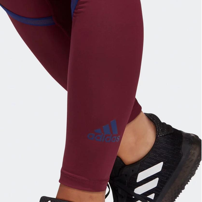 Adidas Sports Fitness Leggings Women Bottoms Deep-Red GR8032