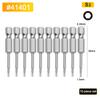 BESTIR 10pcs Hexagon Screwdriver Bit Set 1.5mm-6mm Alloy Steel Single Head Magnetic 1/4" Hex Shank Pneumatic Hexagon Batch Head