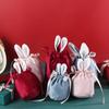 Flannelette Easter Bunny Ears Candy Bags Bunny Ears Gift Packing Bags Rabbit Ear Gift Bag  Easter