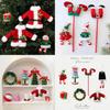 Christmas Tree Fabric Hanging Decor With Elf Legs For Holiday Window Display
