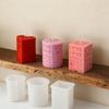 1pc Love Pillar Candle Mold | Embossed LOVE Letters Cylinder & Cube Mold, Silicone Material, Irregular Shape, Ideal for Wedding, Handmade Soap
