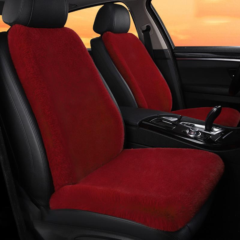 New Winter Car Plush Seat Cushion Heart Shaped Head Pillow Neck Pillow Waist Support Cushion Thickened Warm Universal Seat Cover