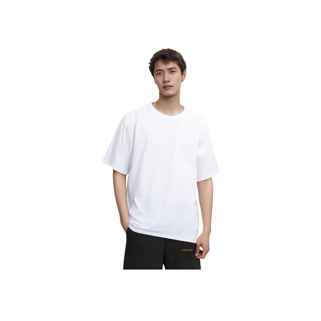 Anta Basic Solid Color Round Neck Sport Short Sleeve T-Shirt Men Tops White 152237139-1