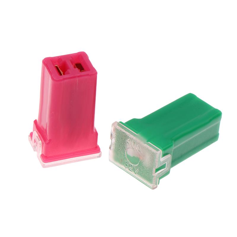 30Pieces/Box Auto Fuses Pal Square Long Foot Plug-In Fuses 20A-60A Square Car Fuse Box Waterproof Sockets