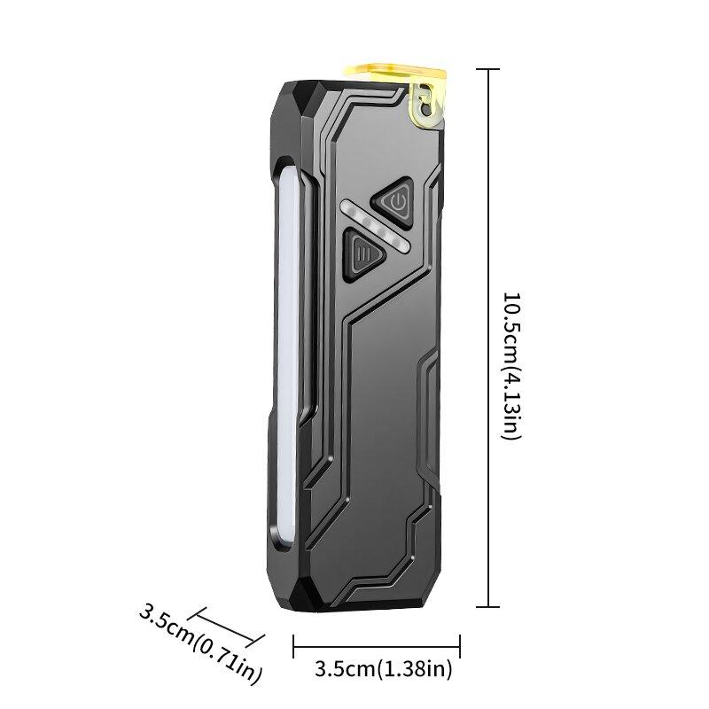 1000 Lumen RGB LED Taschenlampe mit buntem Seitenlicht Wiederaufladbares Arbeitslicht Magnetischer Clip an Tasche Licht Notfall Arbeit