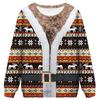 Pullover Funny Christmas Sweatshirt For Men Women 3D Print Ugly Chest Hair Christmas Party Hoodie Men's Xmas Sweater Clothes