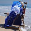 Proof Beach Towel with a Genshin Impact Characters5 Pattern - Soft,absorbent,quick-drying,machine Washable - Perfect for Swimming,camping,bathing