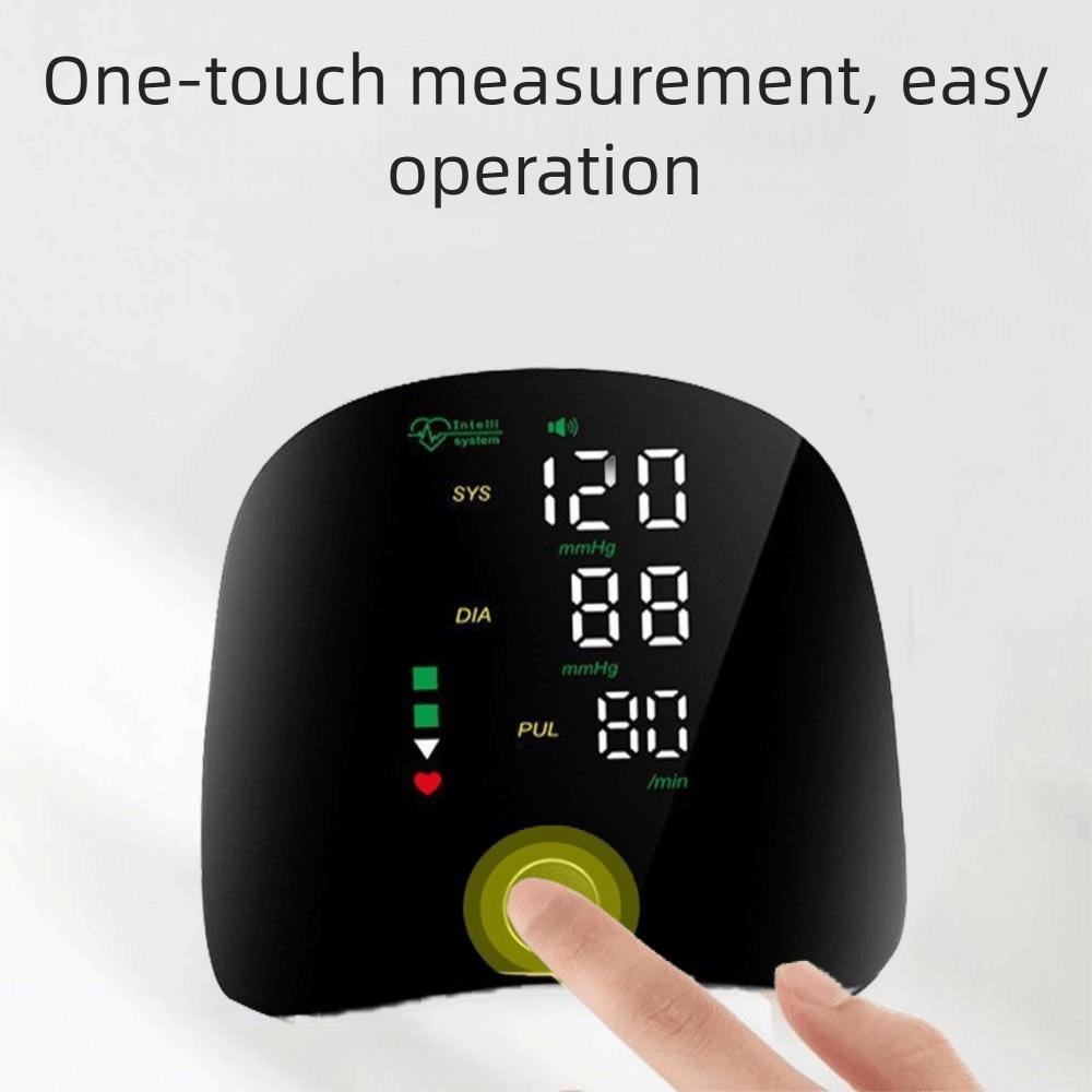 Smart Touch Digitalt Håndleddsblodtrykksapparat LCD-skjerm Sfigmomanometer Helseovervåking