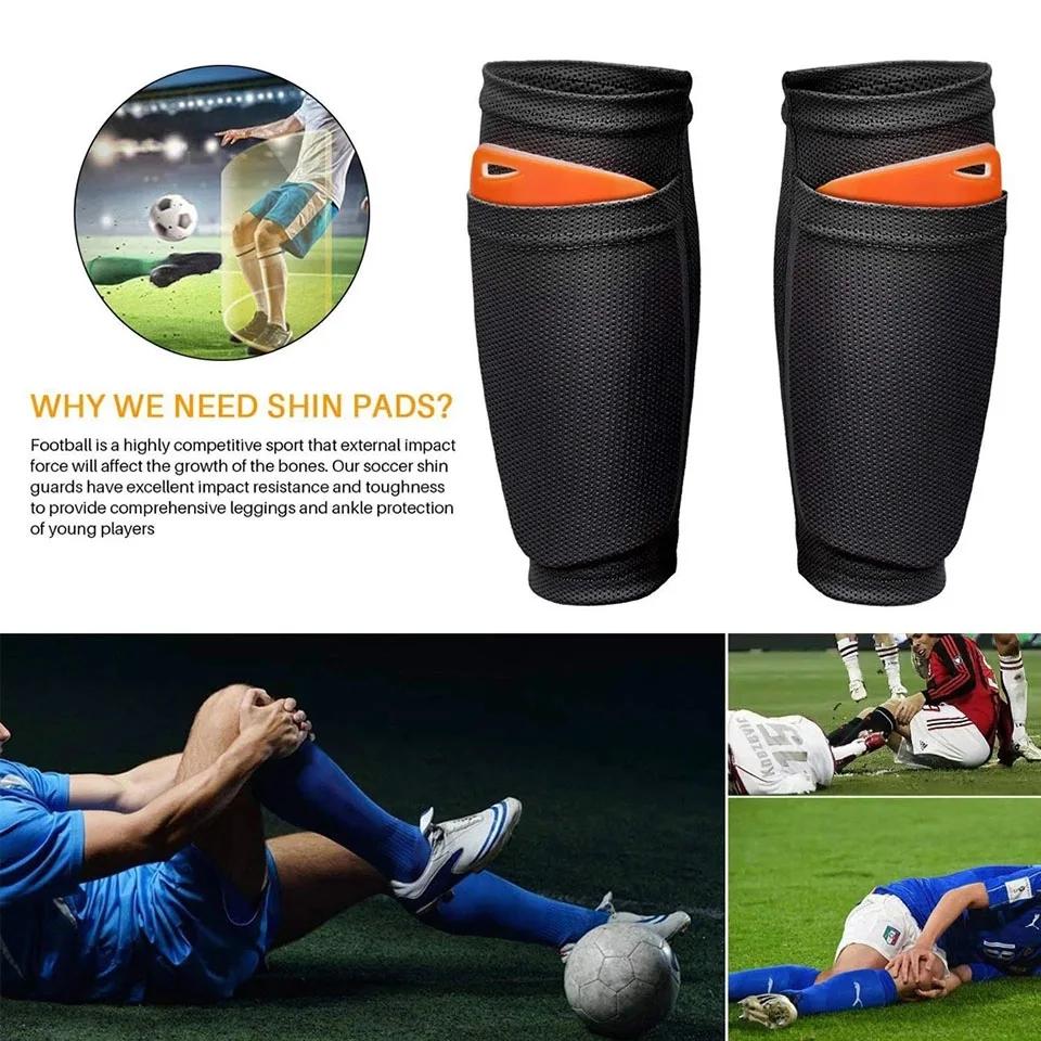 Loogdeel Soccer Shin Guard Professional Shields Teens Socks Pads Support Adult Children Legging Shinguards Football Leg Sleeves