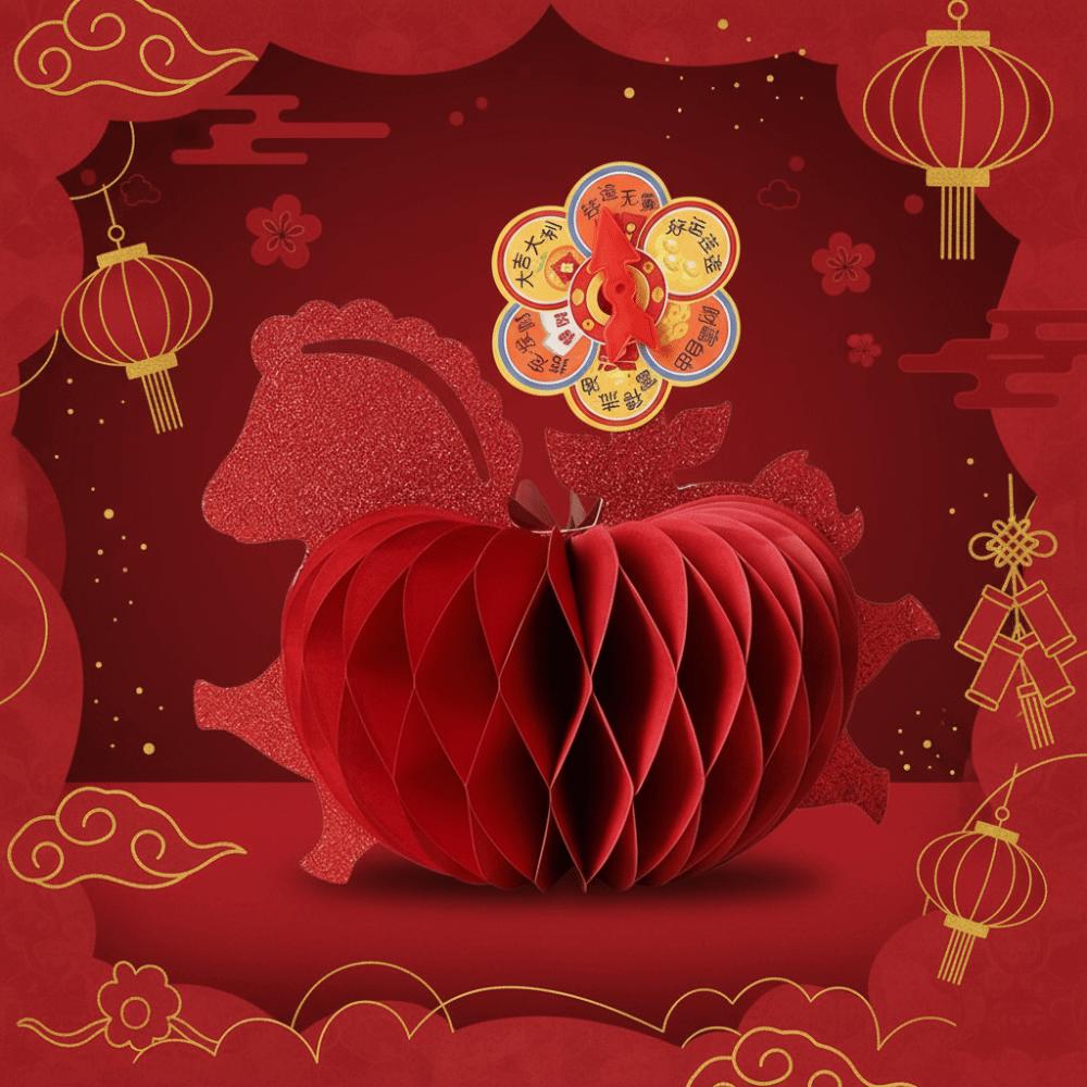 Chinese Style Horse Year Desktop Ornament Blessing Zodiac Horse Figurines Home Decor