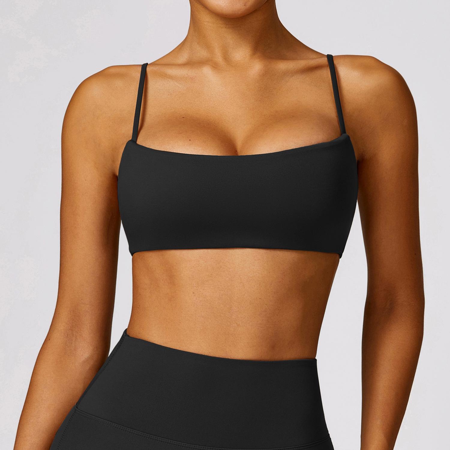 

European-American Quick-Dry Yoga Bra Top with Nude Feel & Stylish Back Design Extra Large