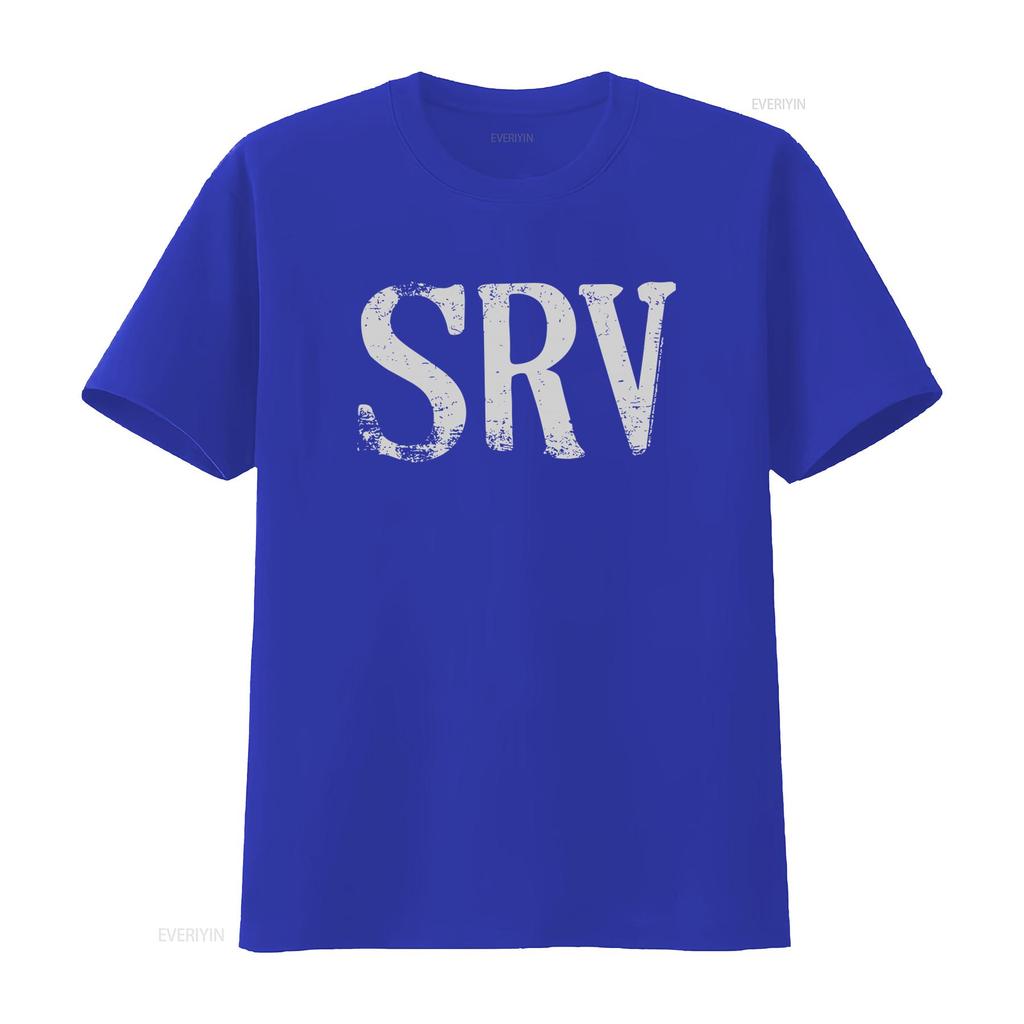 Stevie Ray Vaughan SRV Logo Licensed Classic Rock Blues Music Black T Shirt vintage Washed Comfortable fashion Stylish Slightly