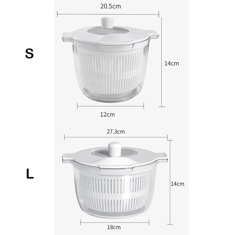 High Quality 2 in 1 Salad Spinner Salad Dryer Household Multifunctional Absorbent Basket Large Capacity Food Strainer