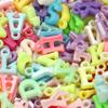100pcs Plastic Color A-Z Letter Charms Bead Mixed Single Alphabet Pendants for DIY Bracelet Earring Necklace Jewelry Accessories