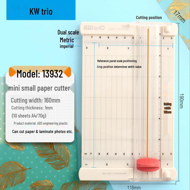 

Kedeou 13932K Mini Lightweight A5 Paper & Photo Trimmer 13932 13217 Paper Cutter Head