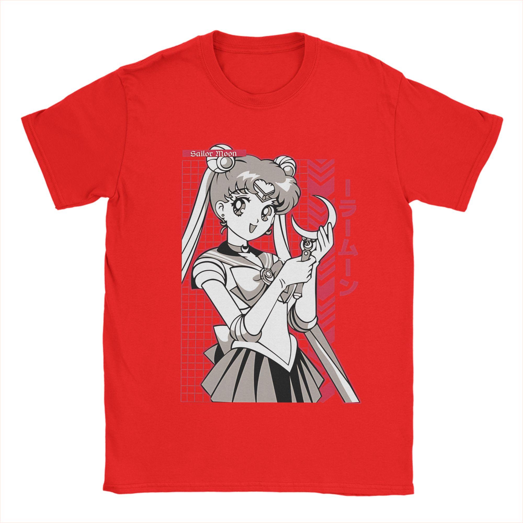 

Vintage Sailors Moons TShirt Men Round Collar Cotton T Shirt Short Sleeve Tee Shirt Classic Tops S