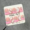 Sweet French Floral 3D Embossed Nail Tips Short Duckbill Shape Ice-Transparent Pure Desire Style Press-On Nails