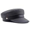 Leder-Malermütze, Herbst-Winter-Navy-Kappe, Militärmütze, Kapitänsmütze, flacher Hut