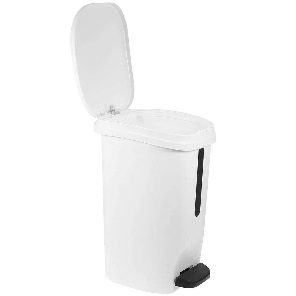 10L Step-on Trash Can Foot Pedal Operated Hands- Bathroom Living Room Nordic Style Sealed Odorless Waste Container