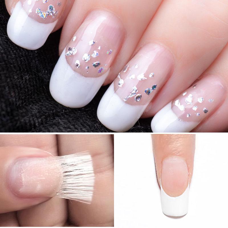50pcs/set Nail Extension Fiber Nails Nail Acrylic Tips Set Fiberglass Nails Extension Pack Fiber