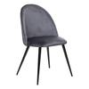 Set of 2 Atmosphera "Slano" Velvet Chairs - Gray