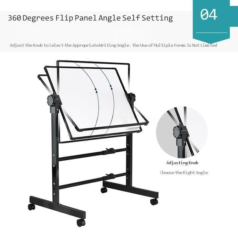 Quadro Branco Magnético Dobrável 360 Graus Quadro Branco Magnético de Pé Premium Quadro de Avisos Magnético Dupla Face Quadros de Escrita Suportes