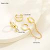 3pcs Exquisite Zircon Tassel Chain Hoop Earrings Set For Women Gold Color Copper Cartilage Piercing Earrings Fashion Jewelry New