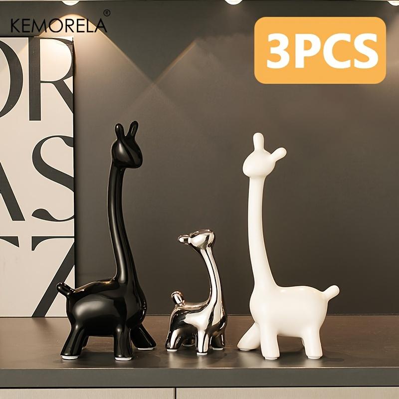 

Ceramic Giraffe Statue Ornaments Giraffe Figurines Sculptures Bookshelf Table Ornament For Living Room Bedroom NightStand Decors