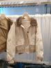 Velvet new Barn style tooling down jacket women's short thickened warm lamb wool collar pie overcome loose coat