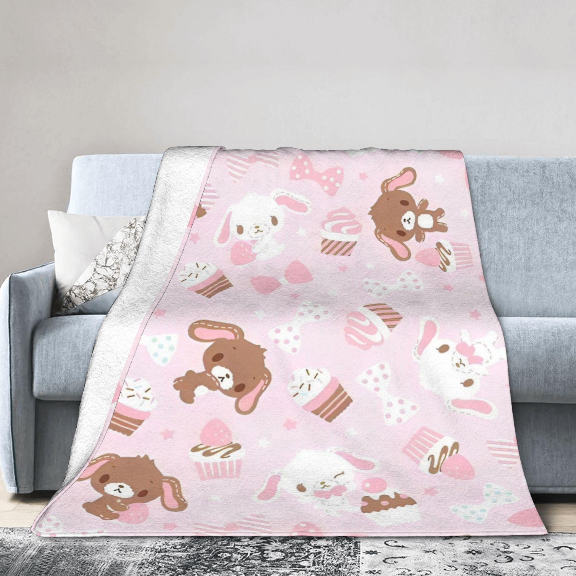 Cartoon Sugarbunnies Blanket  Fleece Awesome Soft Throw Blankets for Bedspread  Winter 30x40in