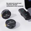 Button MIC Lavalier Lapel Microphone 2 in 1 Wireless Lavalier Mic  Smartphone/Laptop/Tablet
