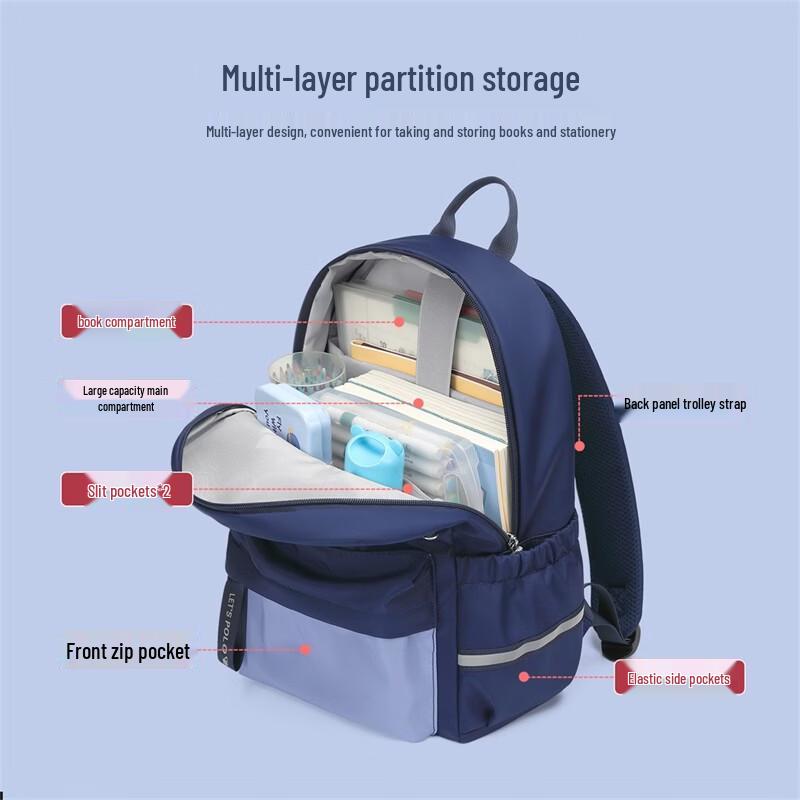 POLO Lightweight Waterproof School Backpack for Kids