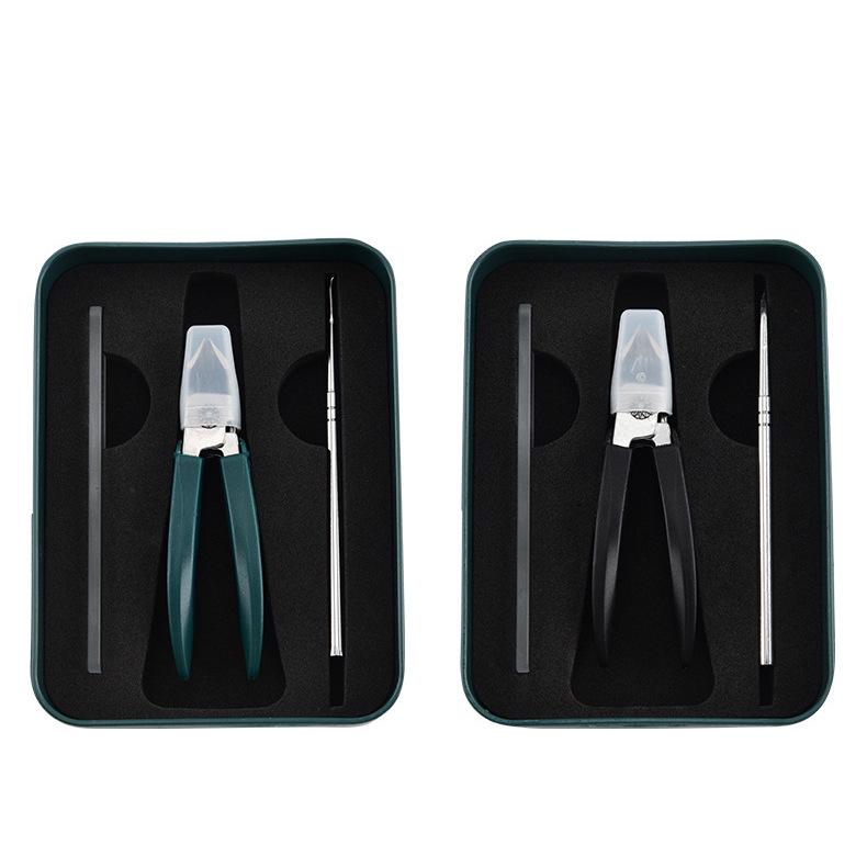 In Stock: Imitation Gold Cicada Anti-Splash Super Sharp Angled Nail Clippers with Large Opening and Stainless Steel Pliers