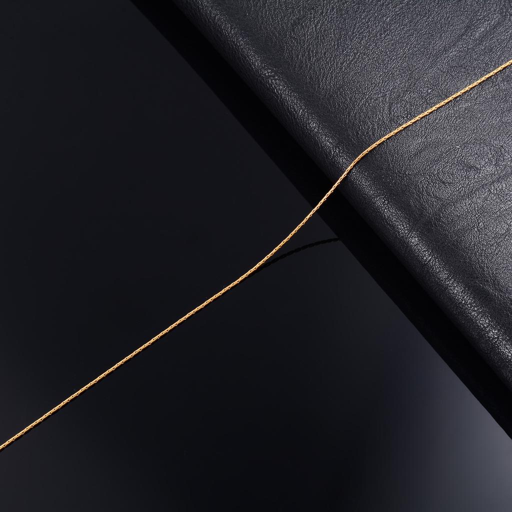 Gold Color Plated Thin Necklace Link Cable Chain 316L Stainless Steel Jewelry Accessories On Neck for Women Ladies Choker Gift