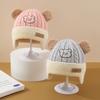 Baby Hat Cute Cartoon Bear Ear Protection Hat with Pom Pom Children Winter Thickened Warm Knitted Hats Korean Kids Beanie Caps