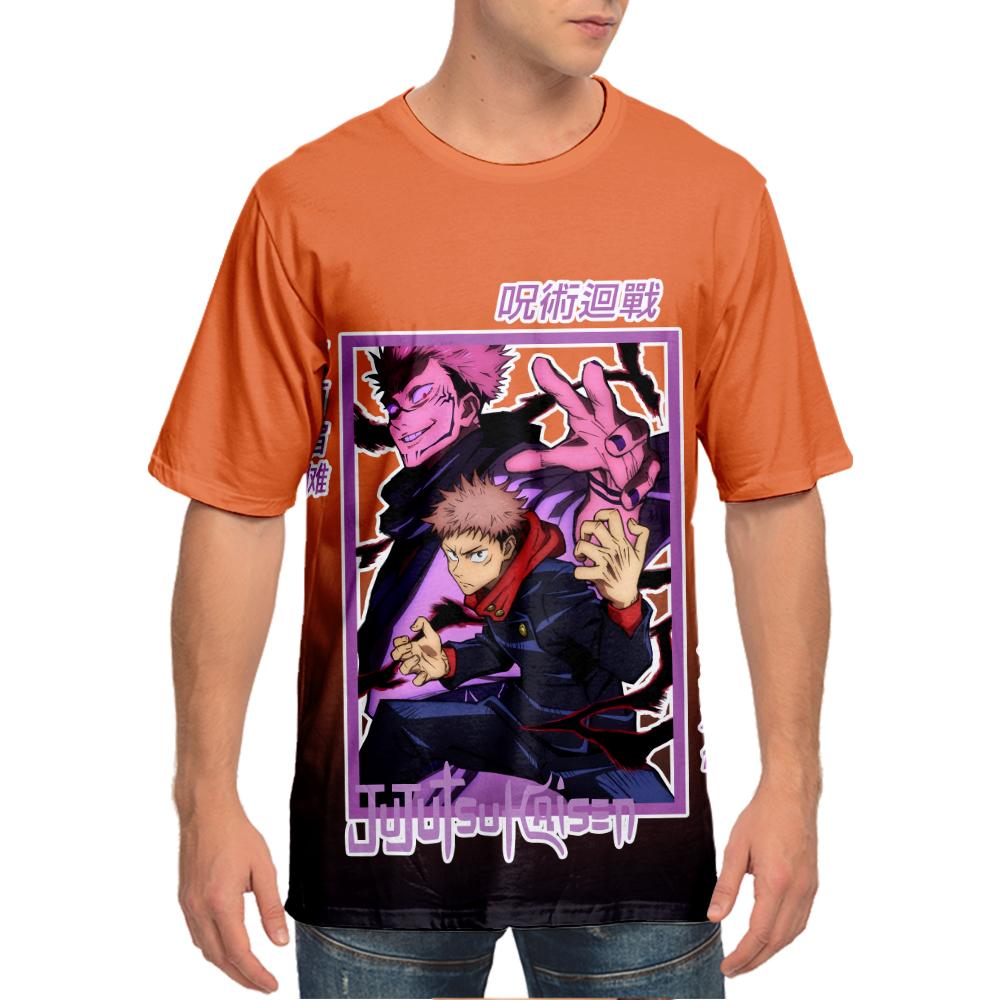 Jujutsu Kaisen T Shirt for Men Summer Clothing Jujutsu Kaisen O Neck Anime Man T-shirt for Male Oversized New Men T-shirts Tops