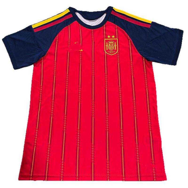 Mens Short Sleeve Soccer Jersey Home Fan Edition Spain ''-2027 Bamboo Fiber Performance Football Uniform