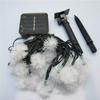 Christmas Solar String Lamp 20LED Fur Ball Style Light String Garden Yard Decoration Color Lights