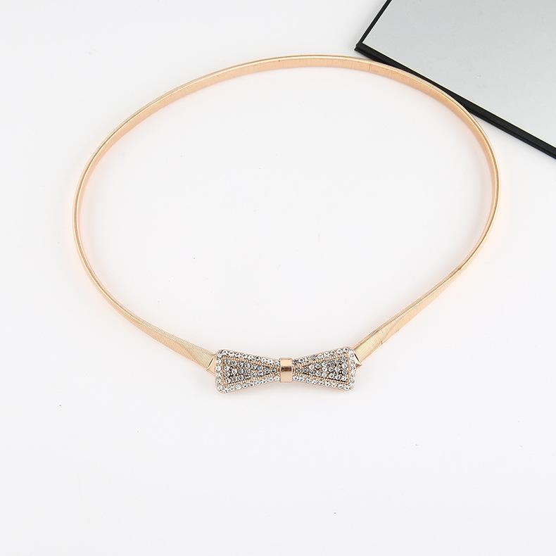 

Металлический пружинный пояс Женское платье Рубашка Свитер Эластичный Эластичная цепочка на талию Пояс