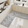 L Shape Kitchen Large Carpet Long Hair Silk Absorbent Living Room Bedroom Coffee Table Bedside Door Mat Bathroom Carpet