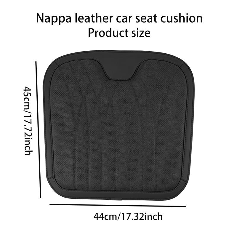 Car Seat Cushion Luxury Leather Anti-Slip Support Cushion Universal Headrest Ventilated Cushion Breathable Interior Accessories