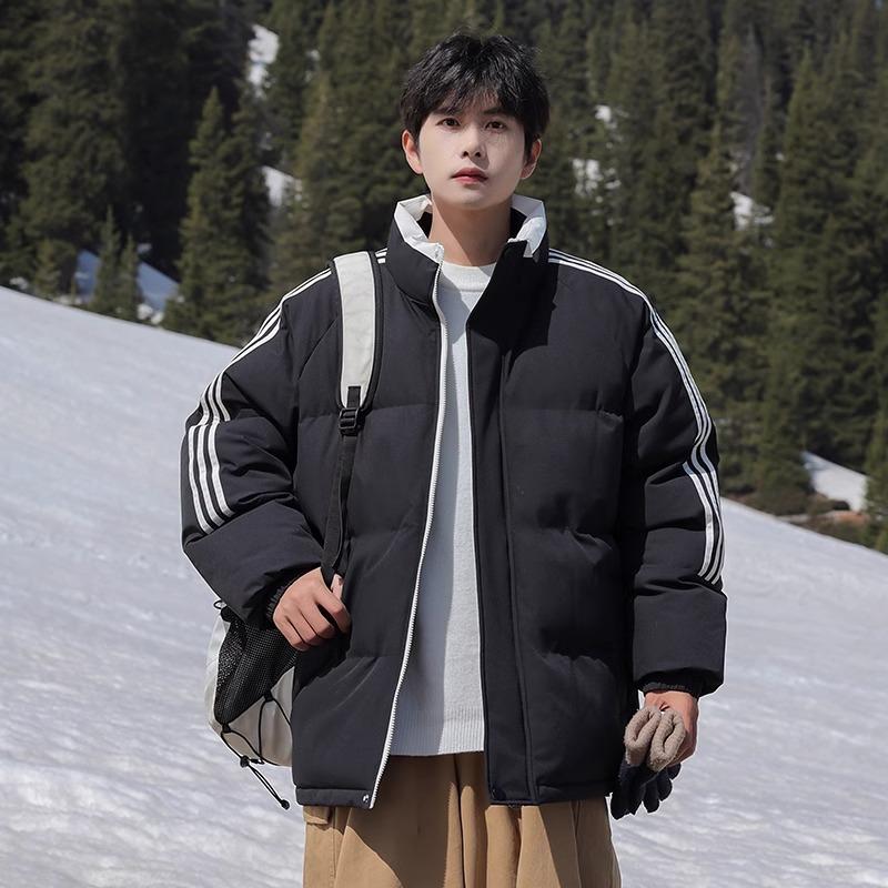 Cold-proof cotton-padded clothes for boys in winter new trendy brand thickened warm stand-up collar bread clothes cotton-padded jacket