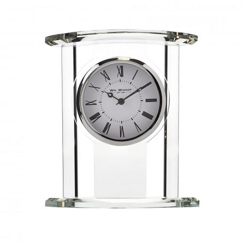 Wm.Widdop Glass Mantel Clock colore bianco trasparente