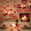 DIY Valentine's Day Love Pulling Laser Sequin Plastic Love Heart Hanging Curtain Rain Curtain Pendant Decorations